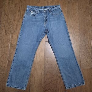 Cinch Jeans Men's 38x32 Med Stonewash White Label Relaxed Fit Cowboy MB92834003